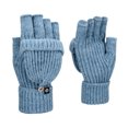 thumbnail image 3 of CUZIBR Snow Gloves Women Women'S Plush Knitted Fingerless Glove Cartton Pattern Wool Fuzzy Lined Mitten Sleeves Writing For Running Driving Hiking, 3 of 5