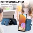thumbnail image 5 of Phone Case for Samsung Galaxy A32 4G 6.4 inch Zipper Wallet Cover with Credit Card Holder Slot Shoulder Crossbody Strap Long Lanyard Leather Cell A 32 32A S32 G4 SM-A325M/DS Women Girls Blue, 5 of 13