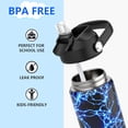 thumbnail image 3 of Ntswasd Botella De Agua Para Niños Con Pajita, Vasos Aislados Para Niños De 18 Oz Con Acero Inoxidable A Prueba De Fugas Para Deportes Escolares Y Viajes (Paquete De 2 Relámpagos+Fútbol), 3 of 5