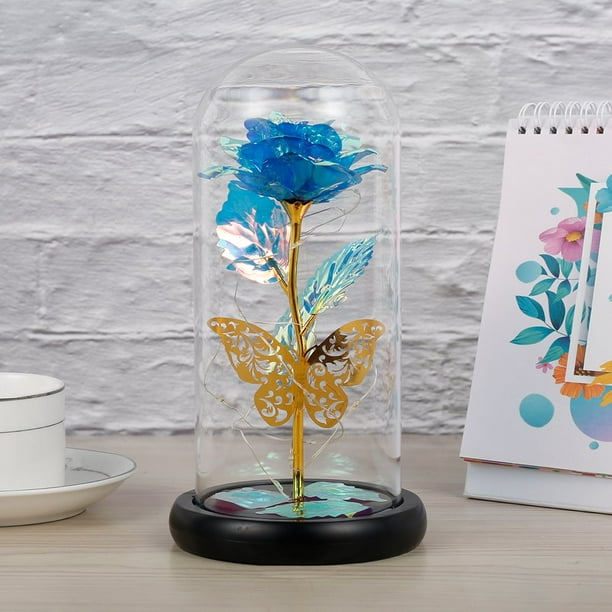 Christmas Rose Gift Light Up Beauty and The Beast Rose Artificial