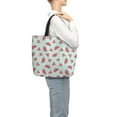 thumbnail image 2 of Lafuoo Watermelon Pattern Single Shoulder Convenience Bag, Large Capacity Zippered Handbag for Shopping, Unisex-One Size, 2 of 7
