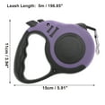thumbnail image 4 of Unique Bargains Retractable Pet Leash Ergonomic Dog Leash with Handle Purple 196.85", 4 of 6