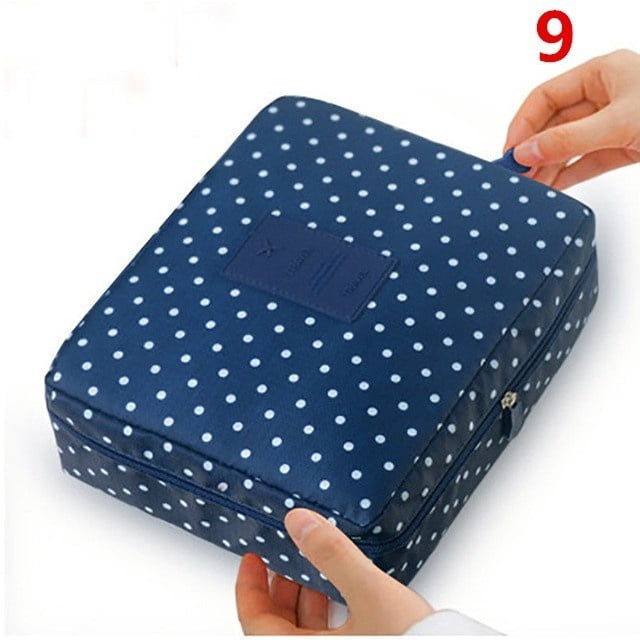 coreano bolsa de maquillaje organizador bolsa de cosméticos de viaje artículos de tocador bolsas impermeable cremallera oxford tela flores artículos de tocador bolsa de cosméticos de almacenamiento