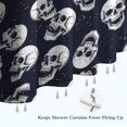 thumbnail image 6 of Navy Skull Pattern Shower Curtain 84"x72" ,Bathroom Decorative Shower Curtains Set with 12 Hooks,Modern Waterproof Washable Shower Curtain, 6 of 6