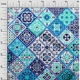thumbnail image 3 of oneOone Cotton Cambric Blue Fabric Abstract Traditional Sewing Fabric By The Yard Printed Diy Clothing Sewing Supplies 56 Inch Wide, 3 of 6