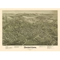 thumbnail image 2 of Fowler 24x19 Gold Ornate Wood Framed with Double Matting Museum Art Print Titled - Uniontown Pennsylvania - Fowler 1897, 2 of 4