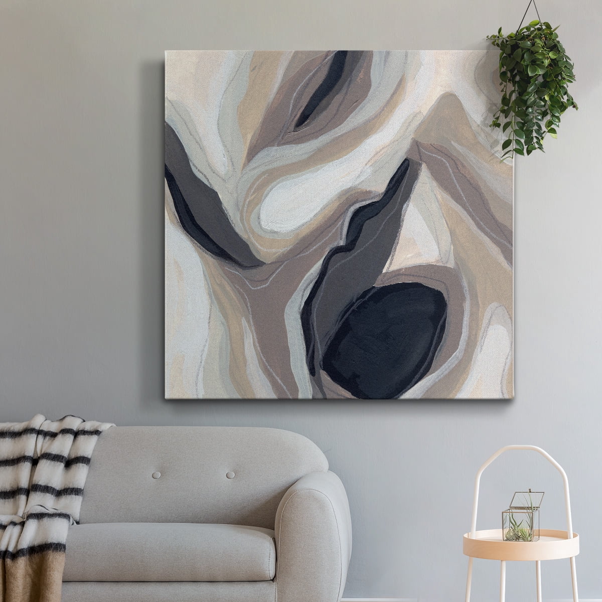 Wexford Home Stone Ripple I-Premium Gallery Wrapped Canvas, 40" x 40" - Ready to Hang