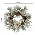 thumbnail image 3 of Outdoor Christmas Wreath Lighted 20'' Winter Wreaths for Front Door, Artificial Xmas Wreath with Gold Balls, Pine Cones, Golden Twigs, Pine Needles and Silver Berries, 3 of 7