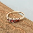 thumbnail image 4 of Mooneye 3.85 Ctw Round Cut Garnet Gemstone 925 Sterling Silver Stackable Women Engagement Ring, 4 of 7