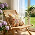 thumbnail image 2 of Vintage Floral Throw Pillow Covers, Short Pile Plush Boho Decorative Square Pillowcases for Living Room Couch Bed Decor, 2 of 6