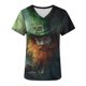 thumbnail image 5 of Xuyuer St Patrick's Day V Neck Shirts for Womens Irish Shamrock Graphic Tee Funny Lucky Heart Printed Short Sleeve Shirts Tops Women's V Neck T Shirts Casual Short Sleeve Summer Tops Loose Fit, 5 of 6