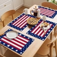 thumbnail image 5 of Independence Day Placemats Set of 12, USA Flag Star Non-Slip Place Mats Washable Table Mats for Kitchen Dining Table Decorations Indoor/Outdoor, 5 of 9