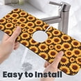 thumbnail image 6 of Pofeuu Chocolate Plaid Sunflower Print Splash Guard for Sink Faucet Sink Gadgets-Splash Guard Behind Faucet Drip Catcher for Kitchen, Bathroom,Sink Mat, 6 of 7