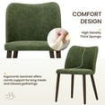 thumbnail image 4 of EOP Upholstered Dining Chairs Set of 2, Mid Century Modern Dining Room Chairs, Fabric Farmhouse Dining Side Chairs with Wood Legs, Armless Kitchen Chairs with Wingback, Green, 4 of 7