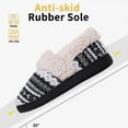 thumbnail image 5 of Litfun Women's Memory Foam House Shoes Warm Comfy Fuzzy House Slippers with Knit Fleece Lined, Black, 8-8.5, 5 of 8