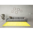 thumbnail image 3 of Ahgly Company Machine Washable Indoor Rectangle Abstract Yellow Contemporary Area Rugs, 2' x 3', 3 of 4