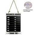 thumbnail image 3 of Excello Global Products Business Hours Hanging Chalkboard White Decorative Erasable Chalk Boards for Restaurant Door Hangable Shabby Chic Wooden Sign (White) - EGP-HD-0311B, 3 of 4