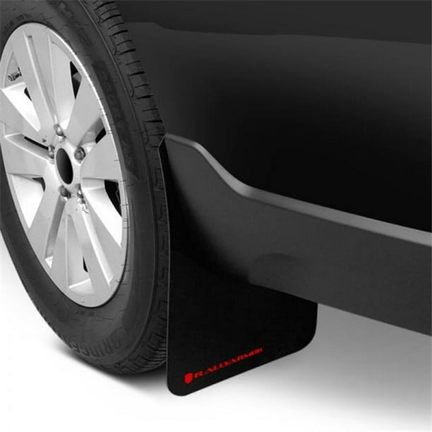 Rally Armor MF12BASRD Universal Basic Black Mud Flap with Red Logo