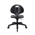 thumbnail image 7 of CHAIR MASTER-Black Polyurethane Low Desk Chair-Seat Height 16.5"-21.5" with Soft Rubber Casters, 7 of 7