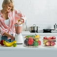 thumbnail image 6 of 2 Pack Round Fruit Vegetable Storage Baskets Metal Wire Basket Kitchen Organizer, 6 of 12