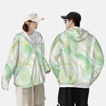 thumbnail image 4 of Daiia Green And Gold Abstract Marble UPF 50+ Sun Protection Hoodie Jacket Lightweight Long Sleeve Sun Shirt for Women Men with Pocket Hiking Outdoor-X-Large, 4 of 7