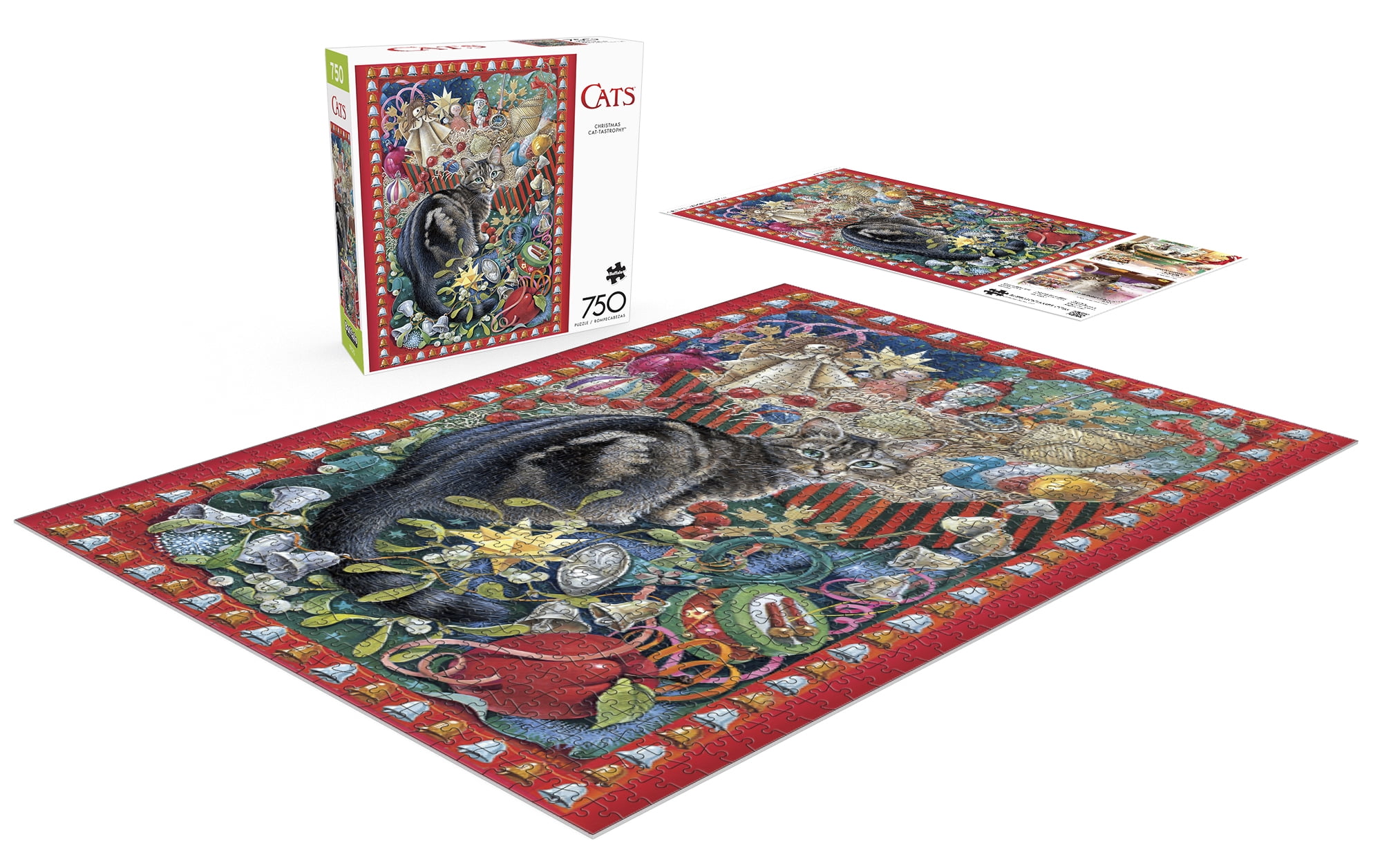 Buffalo Games 500-Piece Cats Christmas Cat-tastrophy Interlocking Jigsaw Puzzle