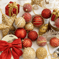 thumbnail image 5 of Decoración de copos de nieve de plástico para árbol de Navidad, bolas de colores grandes, colgantes navideños, bolas creativas irrompibles, juego de adornos para fiestas, 5 of 5