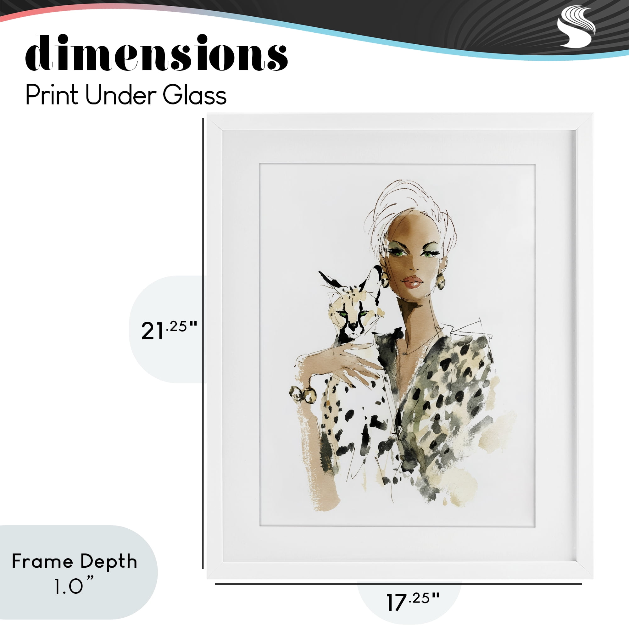 Stupell Industries Fashion Hunt Elegant Woman White Framed Print Under Glass, design by Svetlana Aleynikova
