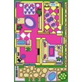 thumbnail image 2 of LA Rug FT-057 5178 Maison de poup-e Fun Time - Multicolore, 2 of 2
