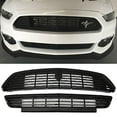 thumbnail image 2 of Grille Compatible With 2015-2017 Ford Mustang, CS Style ABS Black Front Bumper Grill Hood Mesh by IKON MOTORSPORTS, 2016, 2 of 2