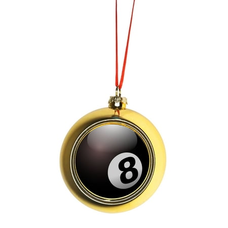 Billiard Pool Ball Gold Bauble Christmas Ornament Ball Tree Decor
