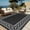Black and White8' x 10', variant on Gaderth Waterproof Reversible Outdoor Rug for Patio, Modern Bordered Plastic Straw Mat Portable for RV, Deck, Balcony, Backyard, Picnic, Beach,Easy to Clean