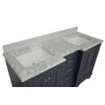 thumbnail image 5 of KBC Nantucket 60" Wood Double Bathroom Vanity w/ Carrara Stone in Marine Gray, 5 of 7