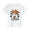 thumbnail image 5 of CAUYDY Halloween Shirts for Toddler Baby Girls Boys Pumpkin T-Shirts Ghost Tees Short Sleeve Tops Spooky Season Graphic Clothes Tee Tops(White,9-10 Y), 5 of 5