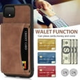 thumbnail image 4 of REQO Phone Case for Google Pixel 4 XL Wallet Cover with Tempered Glass Screen Protector and PU Leather Credit Card Holder Stand Slot Purse Cell Accessories Pixle 4XL Pixel4XL 4LX LX Women Men Brown, 4 of 7