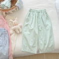 thumbnail image 4 of Lullu Girls Summer Lightweight Pants Breathable Loose Fit Straight Leg Pants, Sizes 6-7, 4 of 4