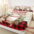thumbnail image 3 of jejeloiu Sweet Christmas Queen Sheet Sets,Snowmen Cookie Flat Sheet,Happy New Year Gifts Queen Fitted Sheet,Super Cozy Room Decoration,4 Pieces, 3 of 7