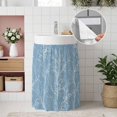 thumbnail image 4 of Blue Botanical Cabinet Curtains 35"W x 35"L, Vintage Floral Plants Branch Sink Skirt for Bathroom Vanity Kitchen Self Adhesive, Dust-Proof Privacy Curtain for Shelves Closet Laundry Room Pantry, 4 of 9