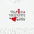 thumbnail image 4 of Inktastic My First Valentines Day Red Hearts and Arrow Girls Baby Dress, 4 of 5