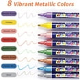 thumbnail image 5 of TBC The Best Crafts Chalk Marker, 8 Metallic Colors Bold Chalk Pens, Dual Tip Liquid Chalk Pens, 5 of 7