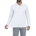 thumbnail image 3 of GIRUNS Men's Golf Polo Shirts Long Sleeve UPF 50+ Lightweight Summer Casual Quick Dry Tee White S, 3 of 6