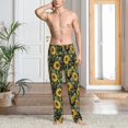 thumbnail image 6 of Lsque Sunflowers Print Men's Pajama Pants, Lounge Pant - Comfortable Home Wear,Elastic Waistband, Stylish Design-Small, 6 of 9