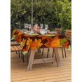 thumbnail image 2 of Outdoor Tablecloth with Umbrella Hole and Zipper, Sage Green Pumpkin Fall Rectangle Table Cloth 60x102 Inch Waterproof Tablecloth, Thanksgiving Maple Leaves Farmhouse Picnic Table Cover for Patio, 2 of 7