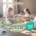 thumbnail image 4 of ODIKA 5'x7' Machine Washable Non-Slip Area Rug, Sunburst Interlocking Vine Motif High Traffic Rug with Pad, Beige, 462405, 4 of 8