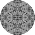 thumbnail image 1 of Ahgly Company Indoor Round Patterned Gray Dolphin Gray Area Rugs, 3' Round, 1 of 6