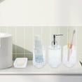 thumbnail image 4 of Unique Bargains 1 Set Durable Bathroom Accessories Set for Bathroom Vanities Transparent PS, 4 of 4