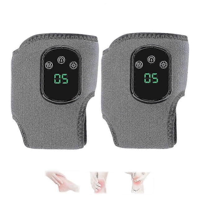 2x 2025 Emsense Foot Massager Wireless Portable Triple Method 3 Vibration Mode Heated Ankle Wrap For Home Office Travel