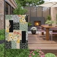 thumbnail image 3 of Retro Plaid Patchwork Garden Flags For Outdoor, Flowers Linen Green Polka Dots Leopard Small Double Side Yard Flags Weather Proof Garden Decor for Lawn Outside Holiday 12 x 18 Inches, 3 of 9