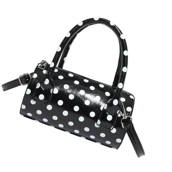 ROZYARD Creative Dot Handheld Bag Women Fashion Accessory Lightweight PU Handbag