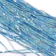 thumbnail image 3 of Light Blue Tinsel Foil Fringe Curtains - 2Pcs 3.2x8.2 ft Metallic Holiday Streamers Backdrop for Christmas/Winter’s Snowflake/Frozen/Birthdays/Mermaid/Bachelorette/Engagement Party Decor, 3 of 3